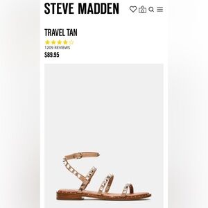 Steve Madden stud sandal leather - new